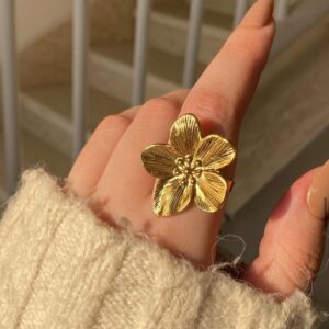 floral statement ring